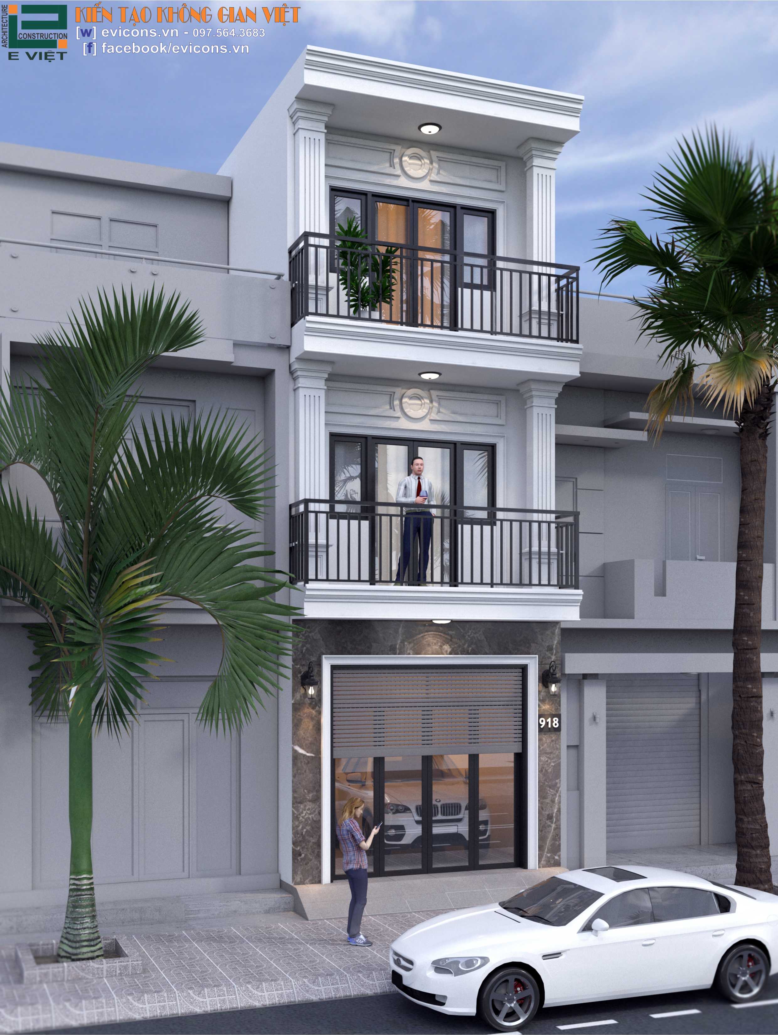 nhà phố 3 tầng hiện đại