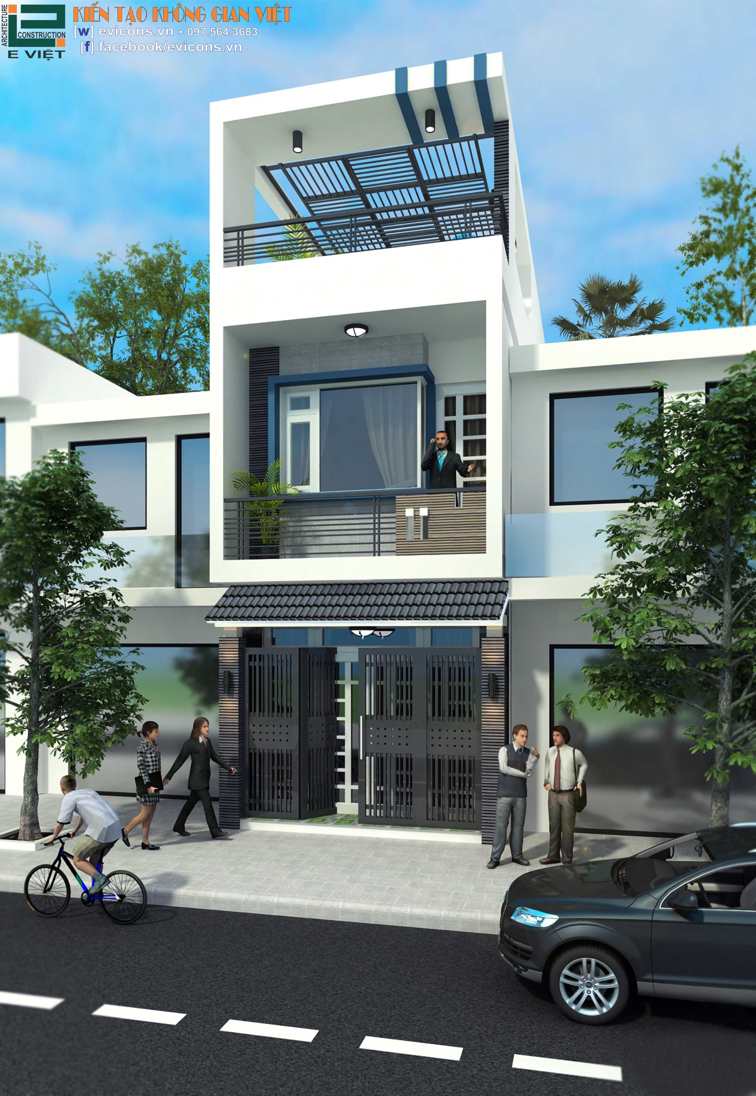 mặt tiền nhà phố đẹp
