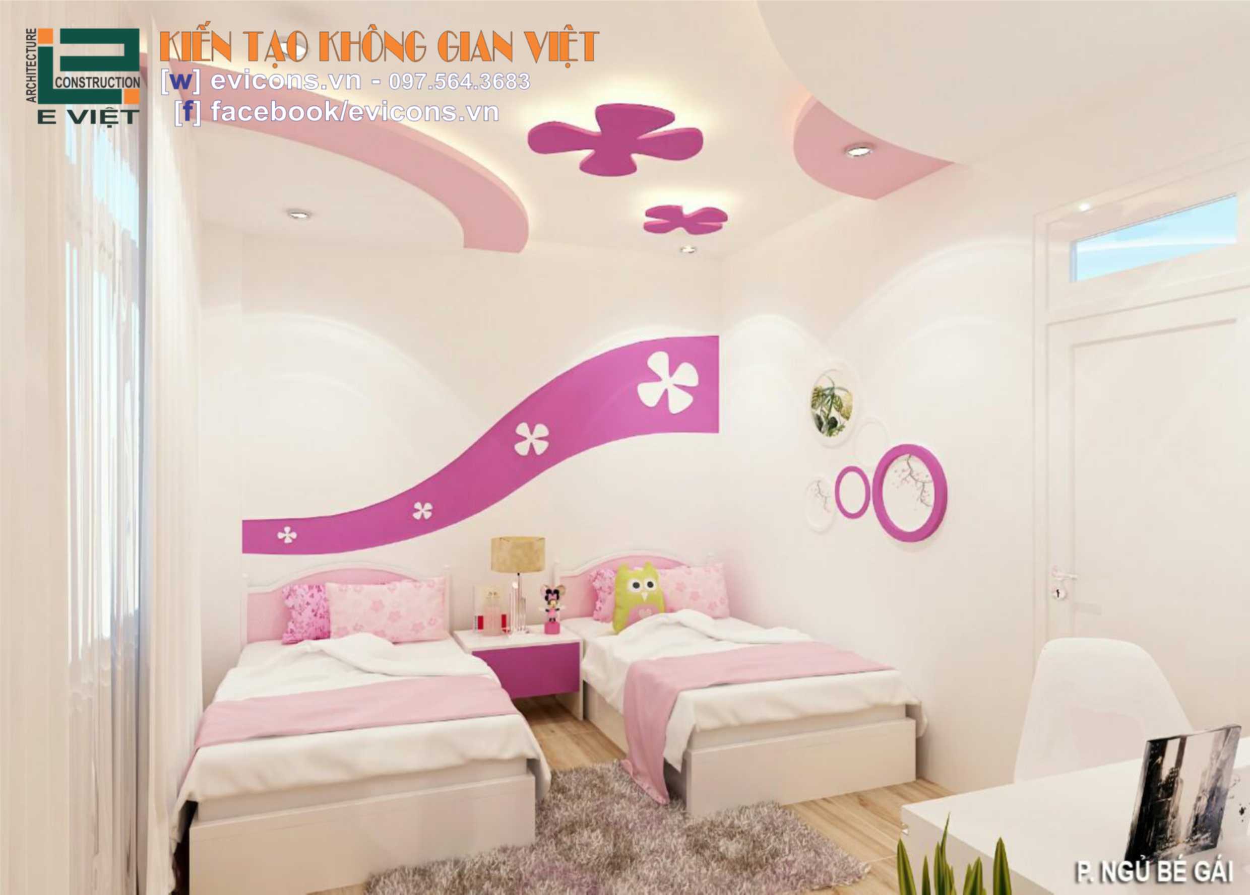 phòng ngủ bé gái