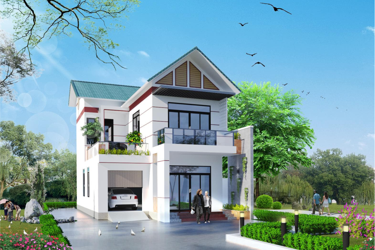 mẫu nhà cấp 4 mái Thái phá cách