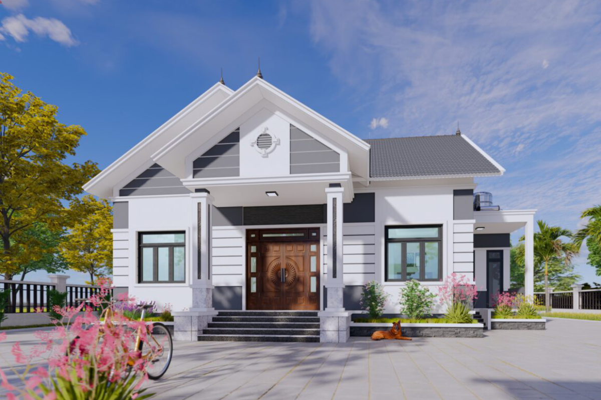 Nhà mái Thái cấp 4 đơn giản
