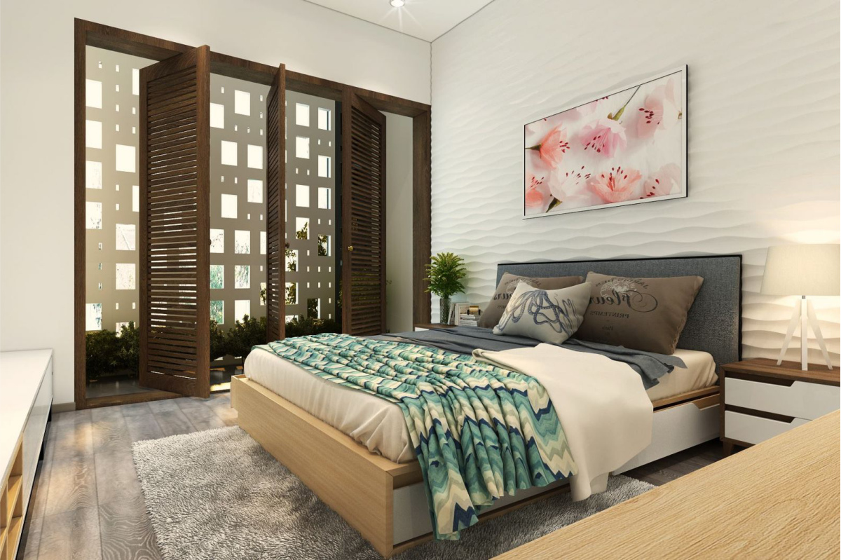bức tranh nhỏ màu sắc nhẹ nhàng giúp tạo điểm nhấn cho căn phòng